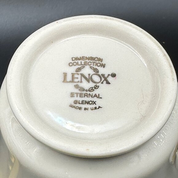2 Eternal Dimension Collection by Lenox 3” footed cups bone with gold trim - Picture 5 of 7